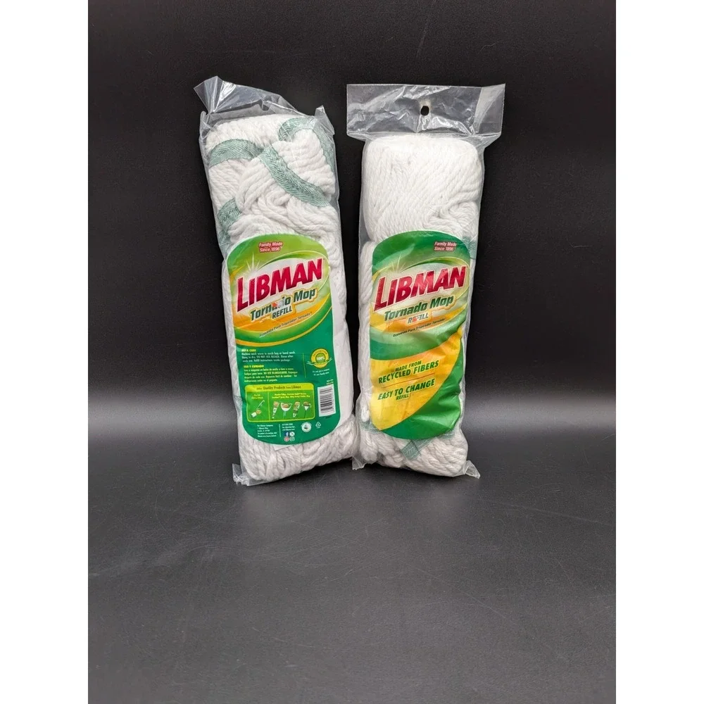 Libman Tornado Twist Mop Head Refill #0231 Cotton Heavy-Duty SEALED Lot of 2